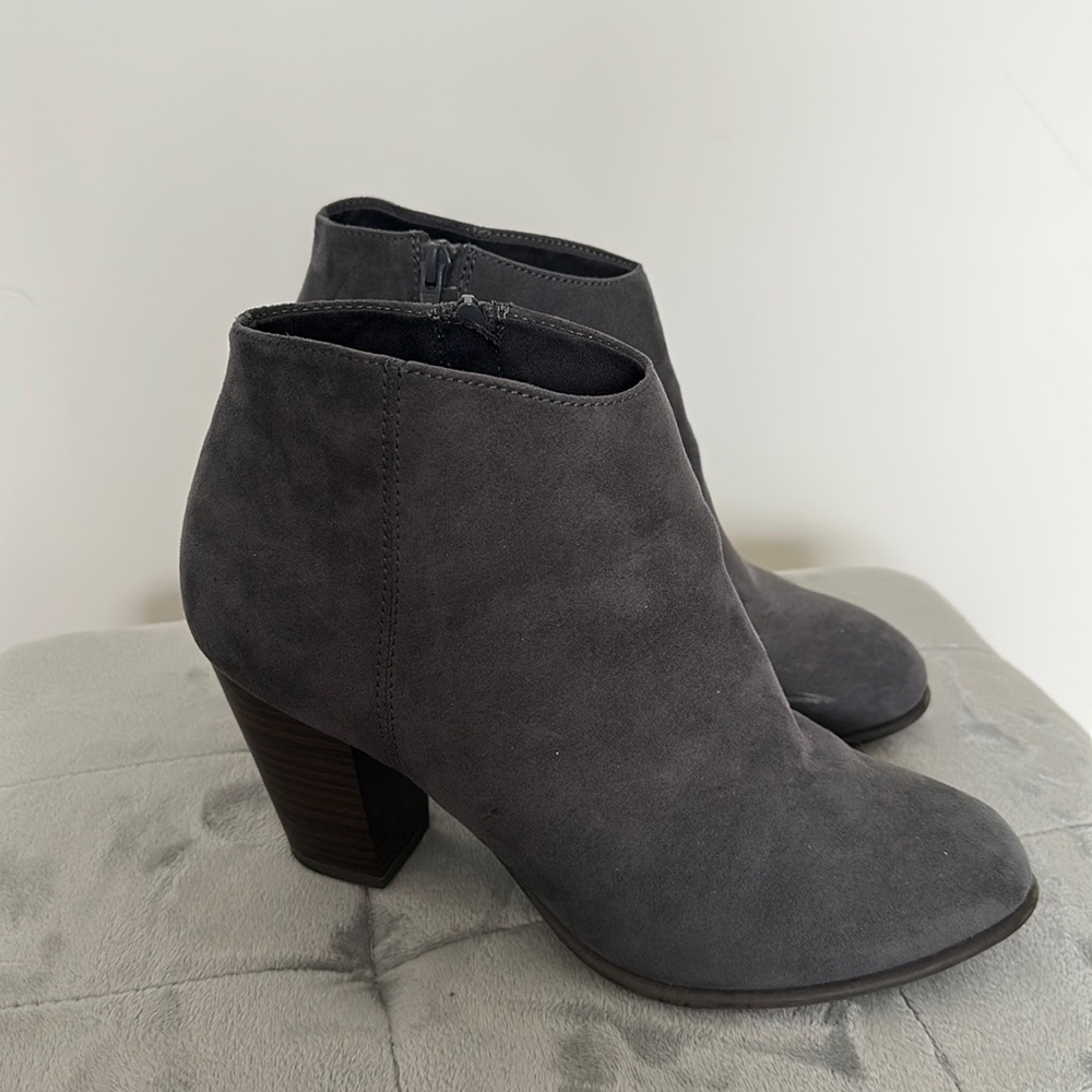 Gray Dark Grey Booties